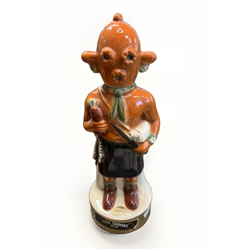 Vintage 1978 Ezra Brooks Hopi Kachina Decanter #7 Heritage China 14" Empty